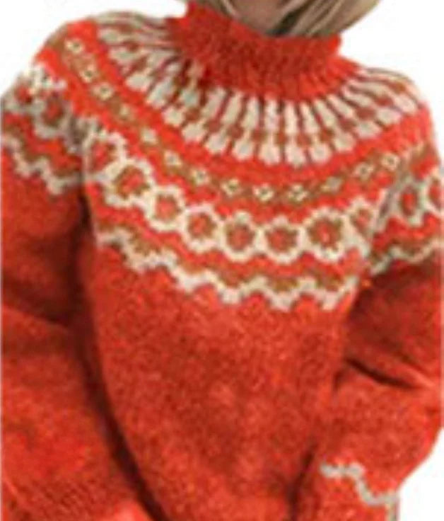 Women's Mohair Knitted Sweater Long Sleeve Crew Neck Fashionable Winter Warm Knitwear Classic Style Premium Quality Wool