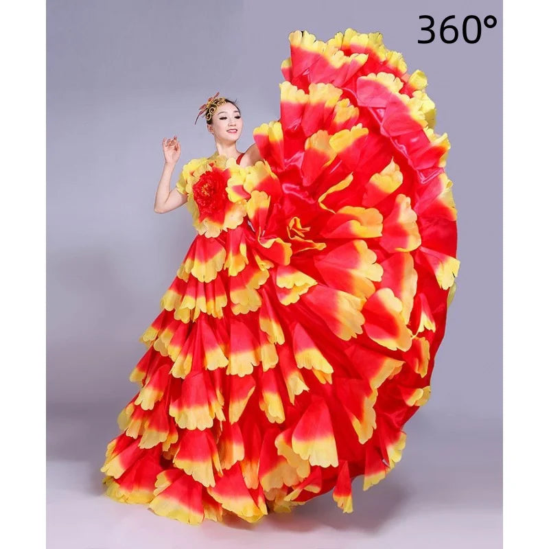 Women's ruffle flamenco dress