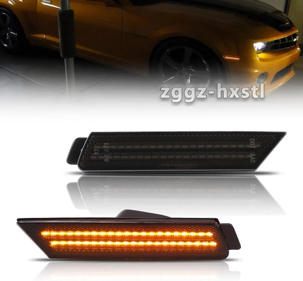 For Chevrolet Camaro 2010 2011 2012 2013 2014 2015 Car Front / Rear LED Bumper Side Marker Turn Signal Lights Fender Flare Light
