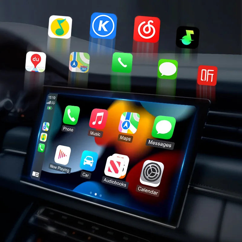 2- in-1 Wireless Android Auto Adapter Wireless CarPlay Dongle Car Intelligent Systems AI Smart Box For Car Wired CarPlay