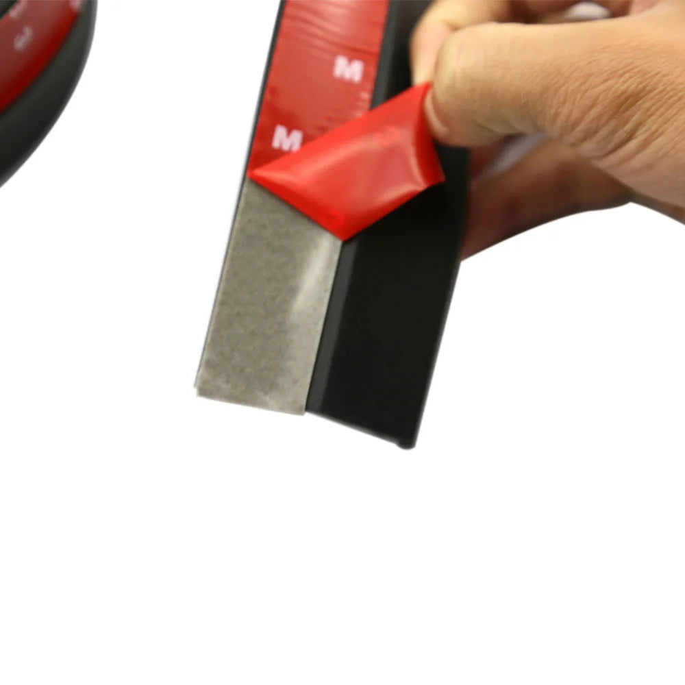 Universal Car Bumper Lip Splitter Spoiler Rubber Skirt BodyTrim Bumper Scratch-Resistant Anti-Collision Soft Rubber Strip