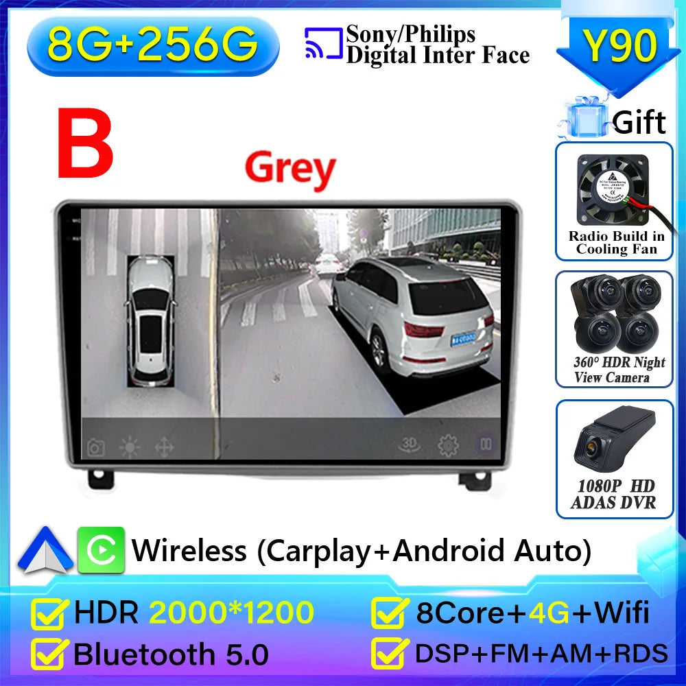 9" Android Car Stereo for Peugeot 407 (2004–2011) — CarPlay, Android Auto, GPS, 2K Display, 4G