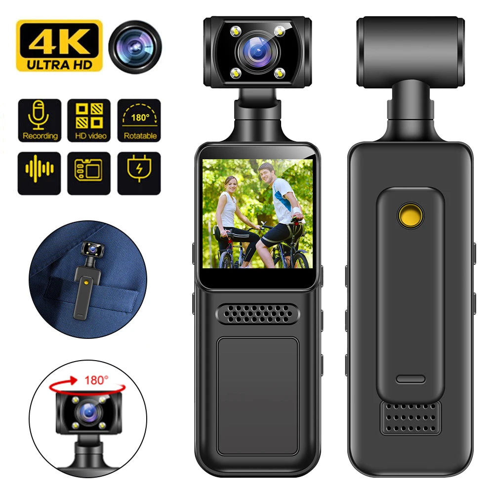 4K Mini WiFi Body Camera — Night Vision Portable Recorder, L10