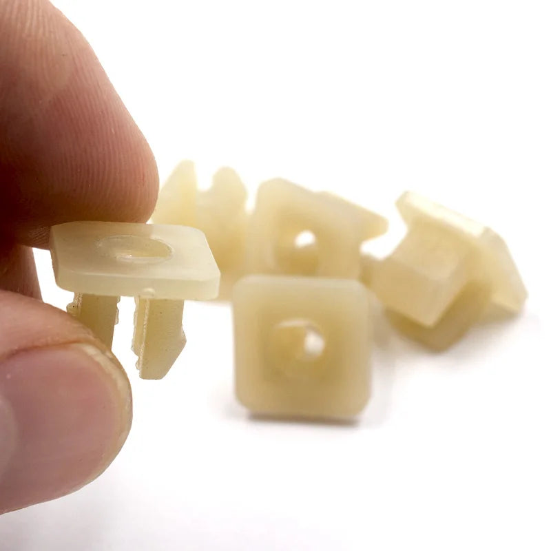 50 Pcs Car Fixed Screw Square Head Nut Screw Fixed Grommet Clip Plastic Snap In Fastener