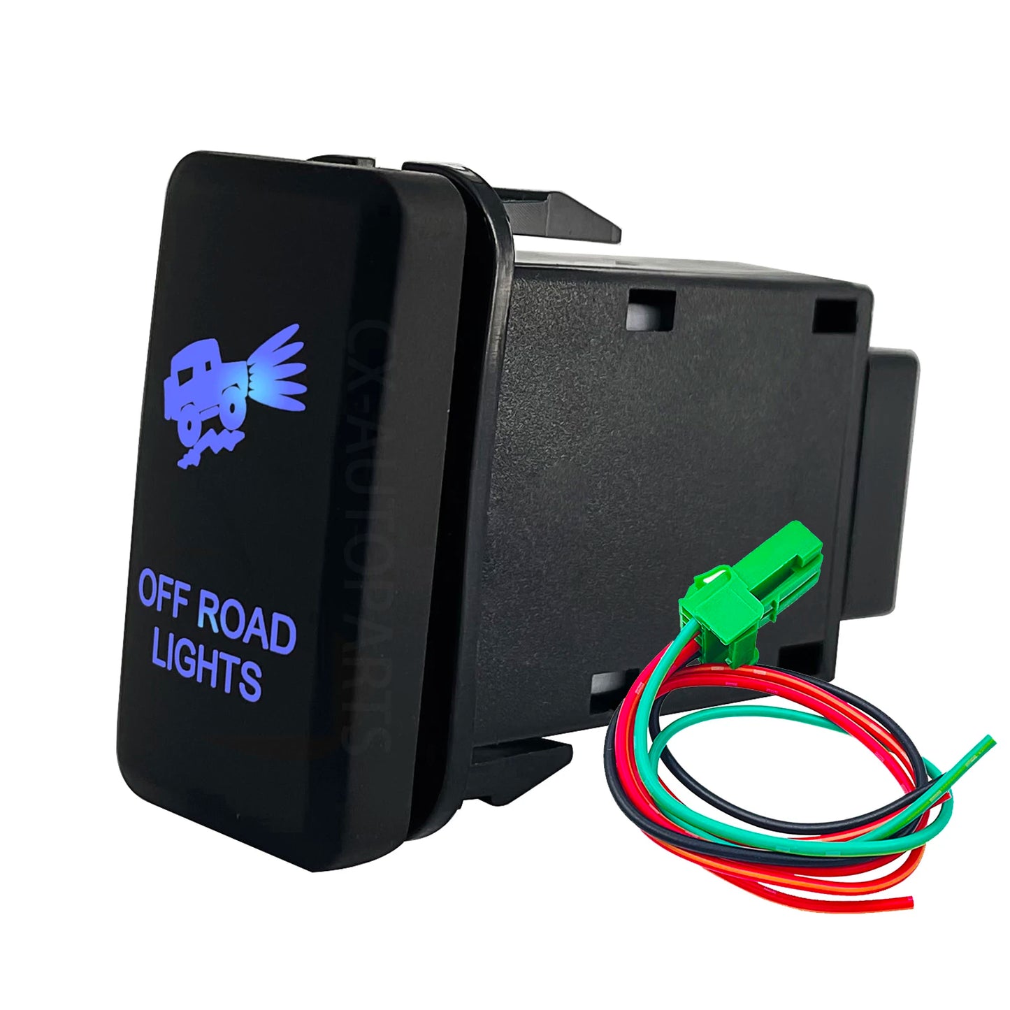 Car Push Switch Blue Led For Toyota Tacoma FJ LandCruiser 4Runner Highlander Hilux Prado LED DRL Light Bar On Off Push Button