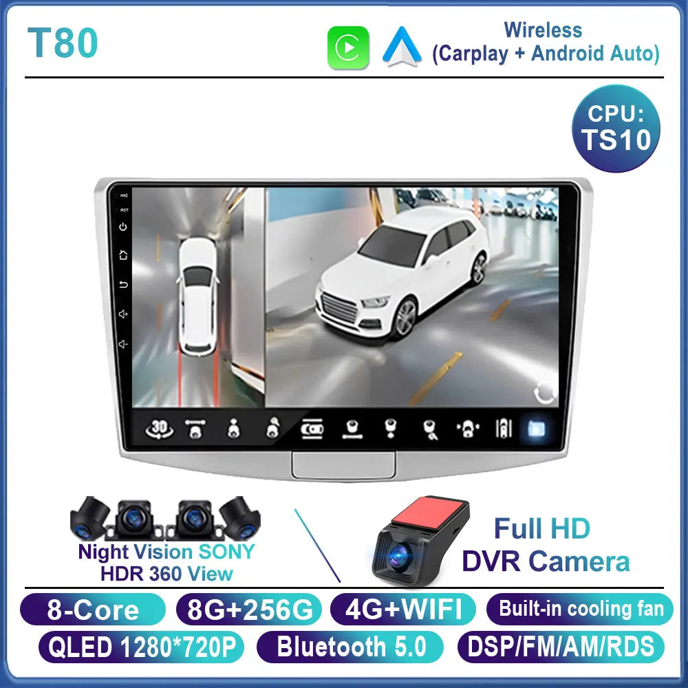 Car Stereo with Apple CarPlay & Android Auto, Compatible with VW Passat B6 B7 & CC (2007-2016)
