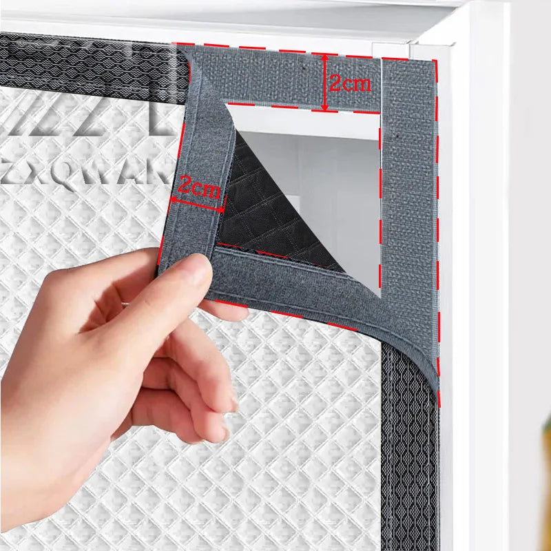Thick Insulated Window Curtain with Zipper, Self Install