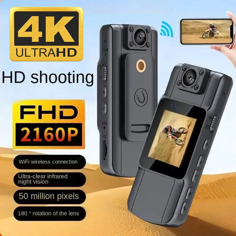 4K WiFi Mini Body Cam — Night Vision Cycling Camcorder
