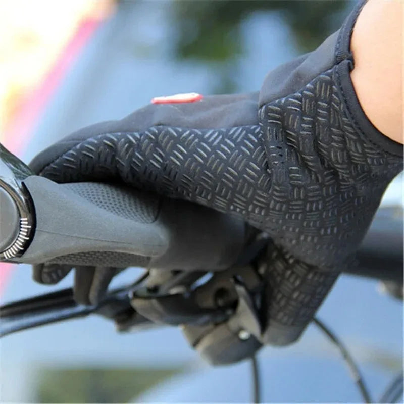 Unisex Touchscreen Winter Gloves, Windproof Zipper Gloves