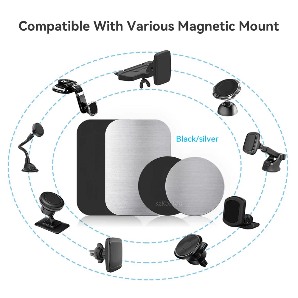 Metal Plate For Car Phone Holder Magnetic Universal Iron Sheet Disk Sticker Mount Mobile Phone Magnet Stand For IPhone