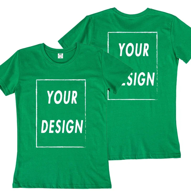 Custom T-Shirt for Men & Women – Add Your Own Design, Text & Logo | Front & Back Print | Team Shirt
