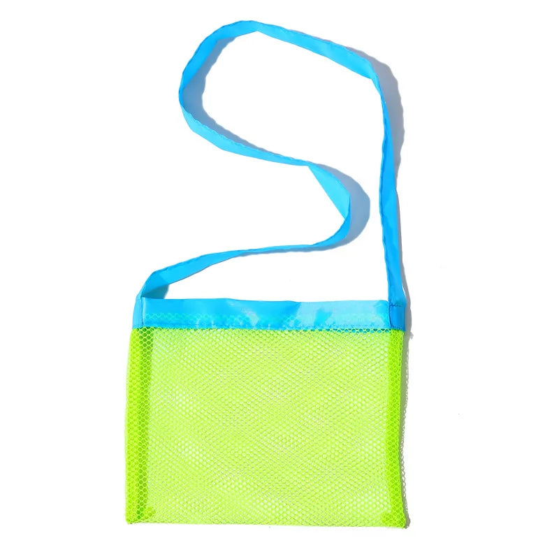 Ultralight Outdoor Mesh Beach Bag For Kids Children Beach Shells Toys Clothes Pocket Toy Storage Organiser Foldable Portable Bag