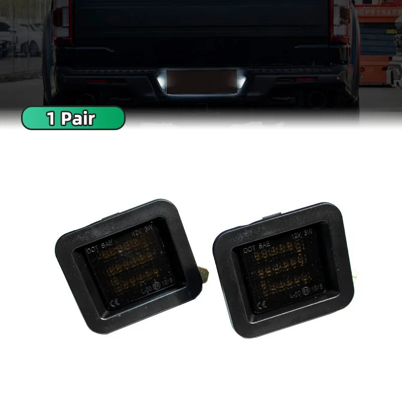 LED License Plate Lights for Ford F-150 / Raptor 2015+ (6000K White, Pair)