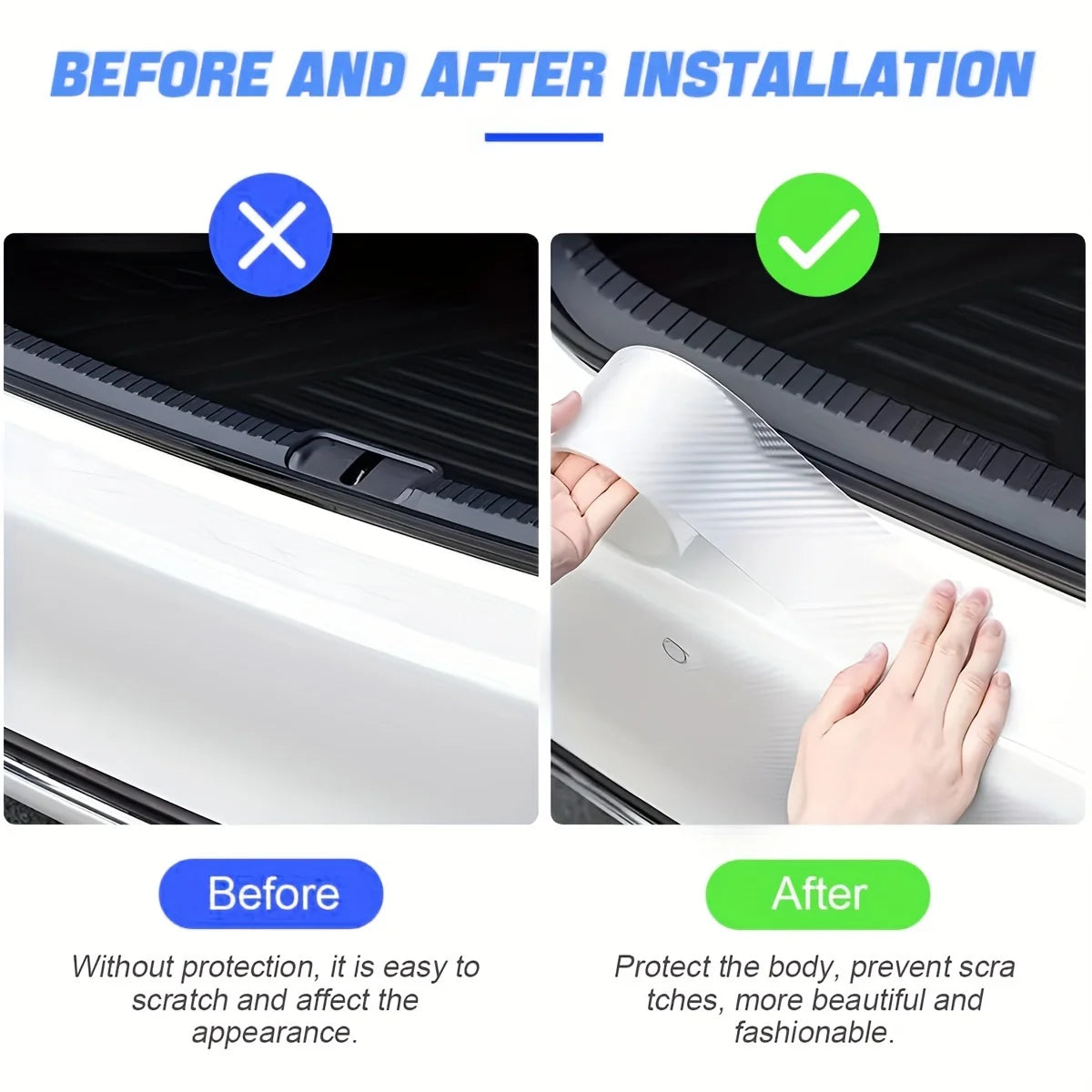1-10m Nano Carbon Fiber Film Transparent Car Body Vinyl Wrap Black Sticker 3D Auto Foil Cover Decoration Door Mirror Protective