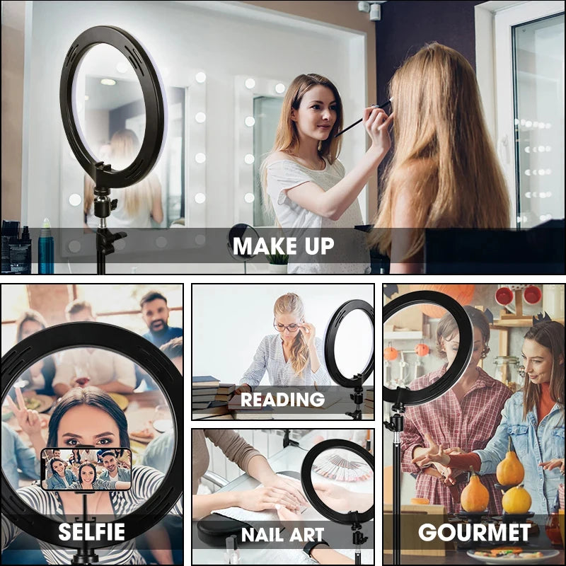 10 inches Damaged Ring Lamp Repair Replacement Parts Dimmable LED Selfie Ring Light USB Lamp Photography Ringlight for Tik tok