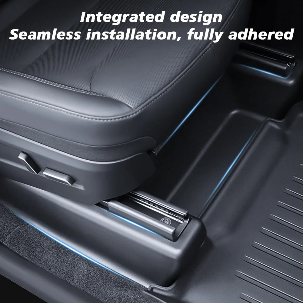TESY For Tesla Model Y Juniper Launch Standard TPE Under Seat Corner Guard Seat Slide Rails Protector Cover Anti-Kick Decor