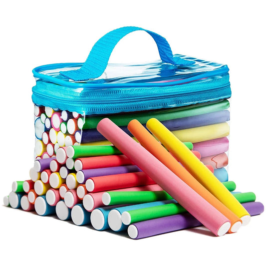 42-Pack Soft Foam Flexi Hair Rollers, 7 Inch - Heatless Curling Rods