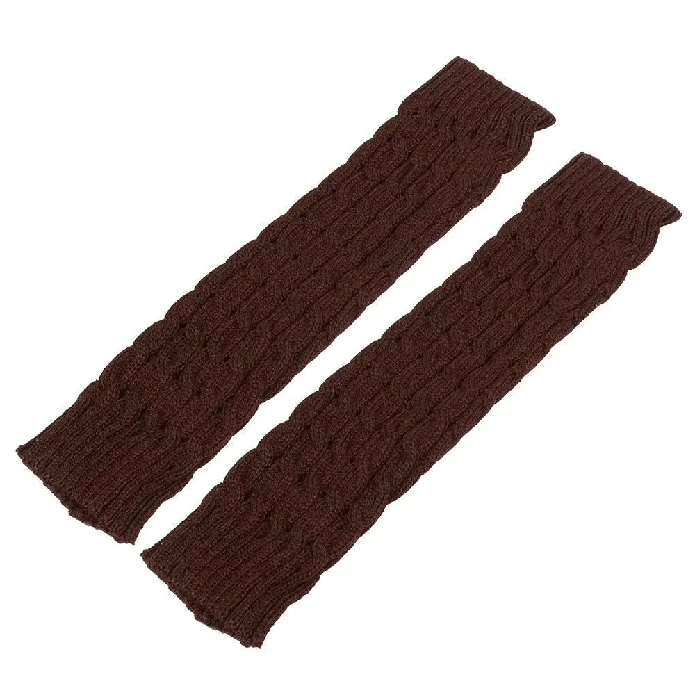 Women's Short Knit Leg Warmers - Boot Cuffs in Grey & Khaki - photo 21