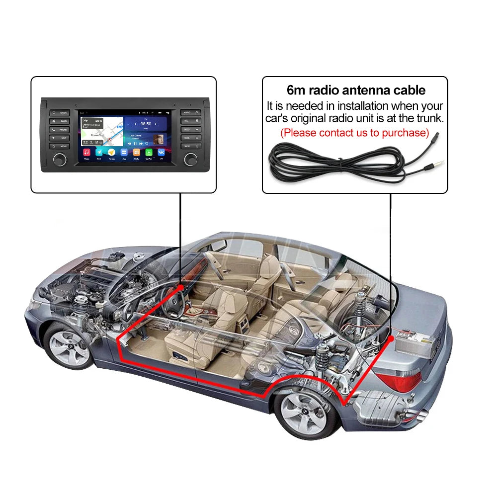 LEHX L6 2din Android14 Auto Carplay Car Radio Multimedia Stereo For BMW E53 5 Series E39 M5 1995-2003 Stereo autoradio gps 2 din