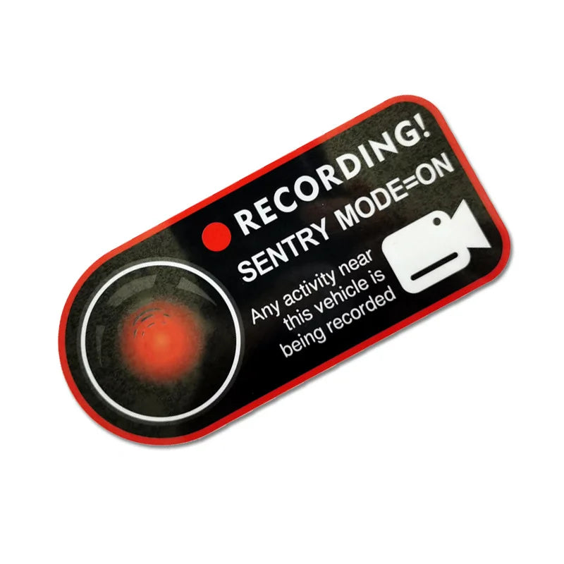 Car Window Sticker Recorder Logo Decal for Tesla BMW Benz Hyundai Honda Toyota Lexus Ford Kia Renault Peugeot Audi Accessories