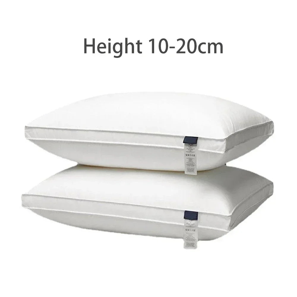 5 Star Hotel Pillow – 100% Cotton 500TC Microfiber Ergonomic Neck Support Pillow for Adults