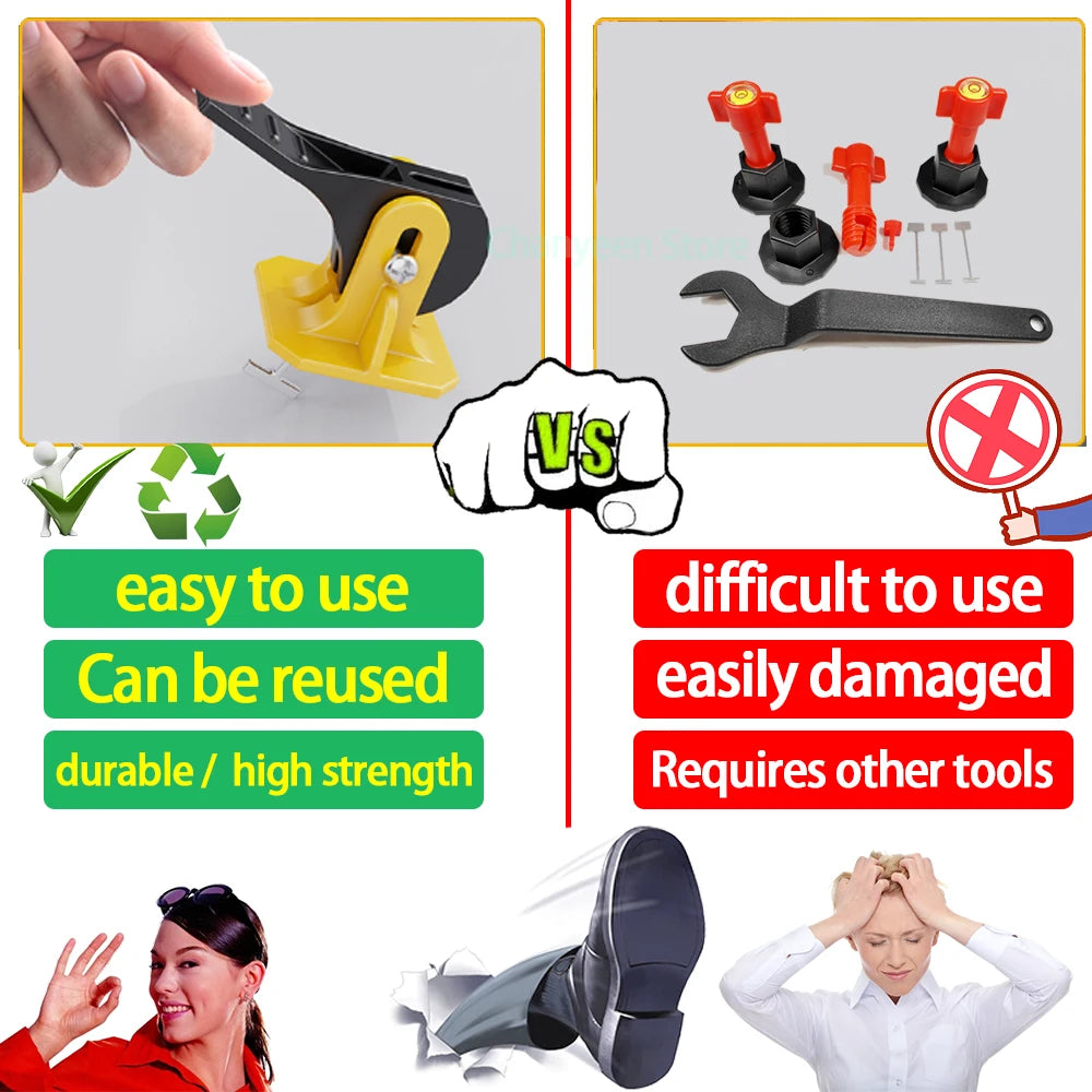 Tile Leveling System Clips, 50 Pieces