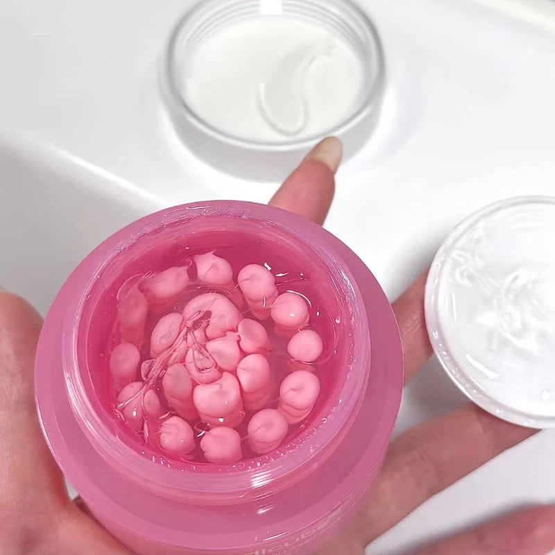 Korean Pink Collagen PDRN Capsule Cream – Niacinamide Face Moisturizer for Even Skin Tone | Lightweight Non-Greasy