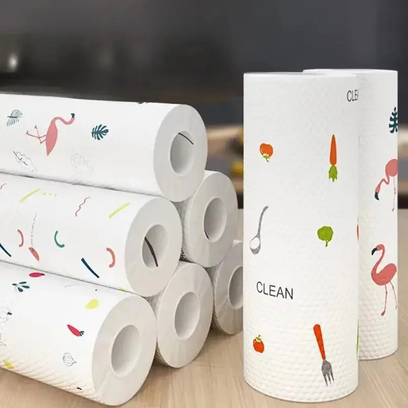 Disposable Kitchen Cleaning Cloth Roll - Wet or Dry Dish Wipes - photo 3
