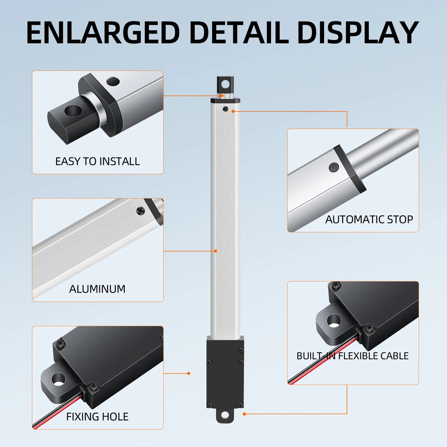 Mini telescopic linear actuator small micro 6V/12V/24VDC electric reciprocating lifting linear actuator stroke range 10-200mm