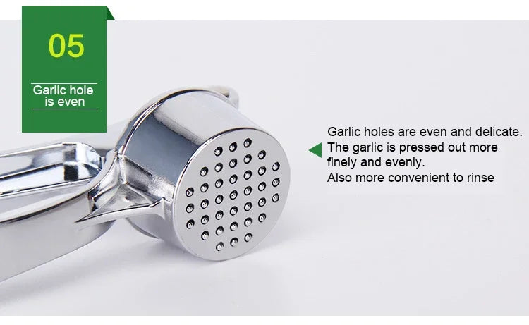 Stainless Steel Garlic Masher & Ginger Grinder – Manual Kitchen Extruder Tool | Vegetable Press