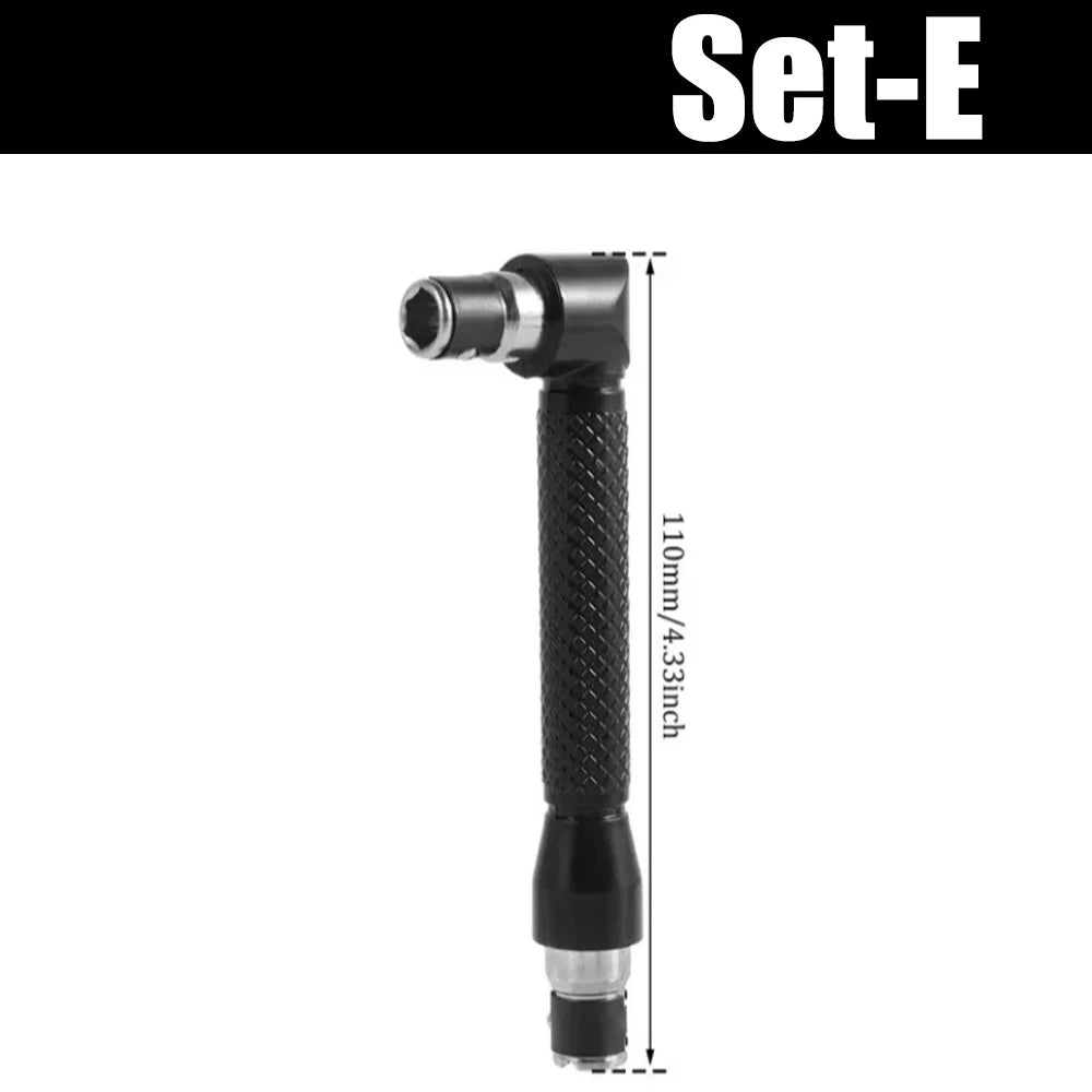 Flexible Drill Bit Extension, 90° & 105° Right Angle Adapter