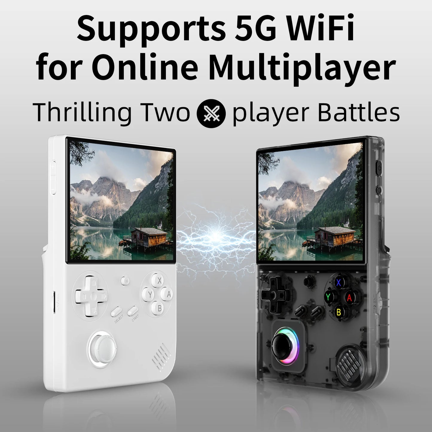 ANBERNIC RG40XX V Retro Handheld Game Console 4'' IPS Screen 64GB Preloaded Games 4753+ Linux System 5G WiFi HDMI Bluetooth 4.2 RGB Lighting Portable Gaming