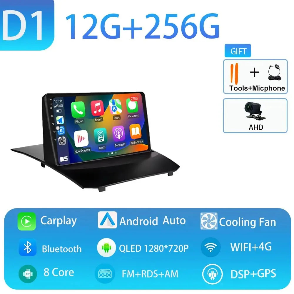 Car Stereo with Apple CarPlay & Android Auto, Compatible with Ford Fiesta Mk6