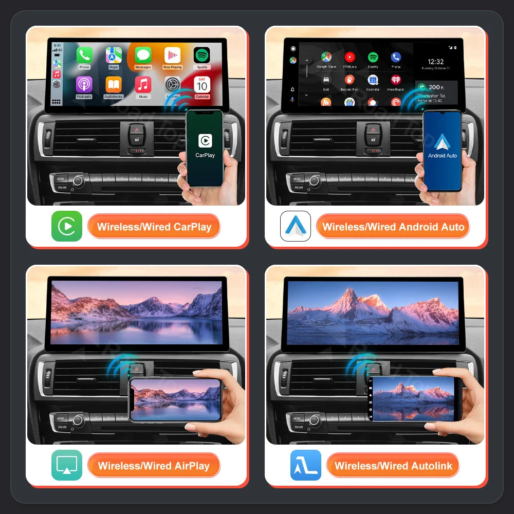 12.3'' Ultra-thin Linux Screen Car Multimedia Display For BMW 1 2 Series F20 F21 F22 F23 NBT EVO Wireless CarPlay Android Auto