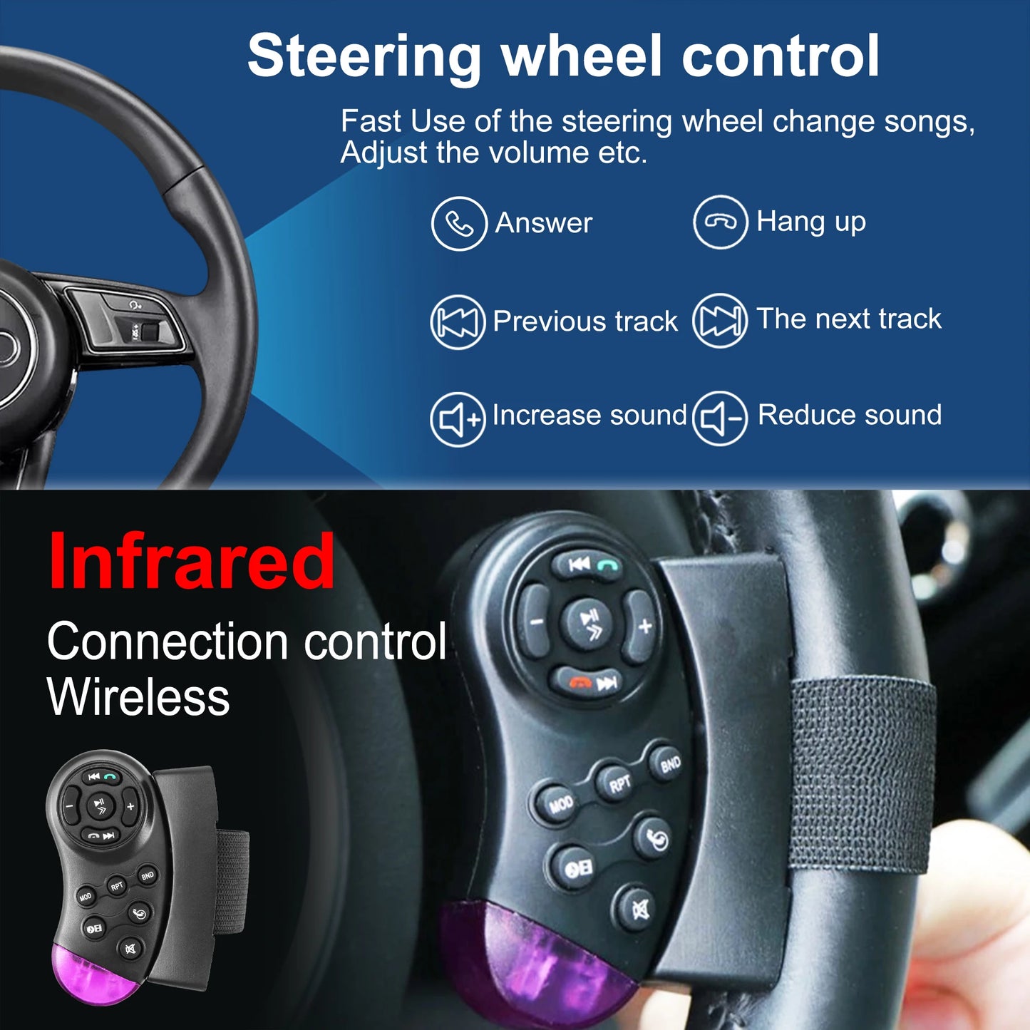 XIMA 2Din 7" IPS Universal Wireless CarPlay Android Auto Car Radio Stereo Multimedia Autoaudio FM Receiver Mirror Link Monitor