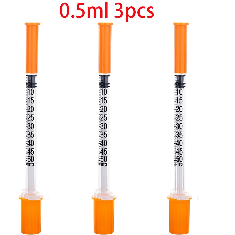 45-Pack of 0.5/1ml Disposable Veterinary Syringes with Needles for Pets and Farm Animals