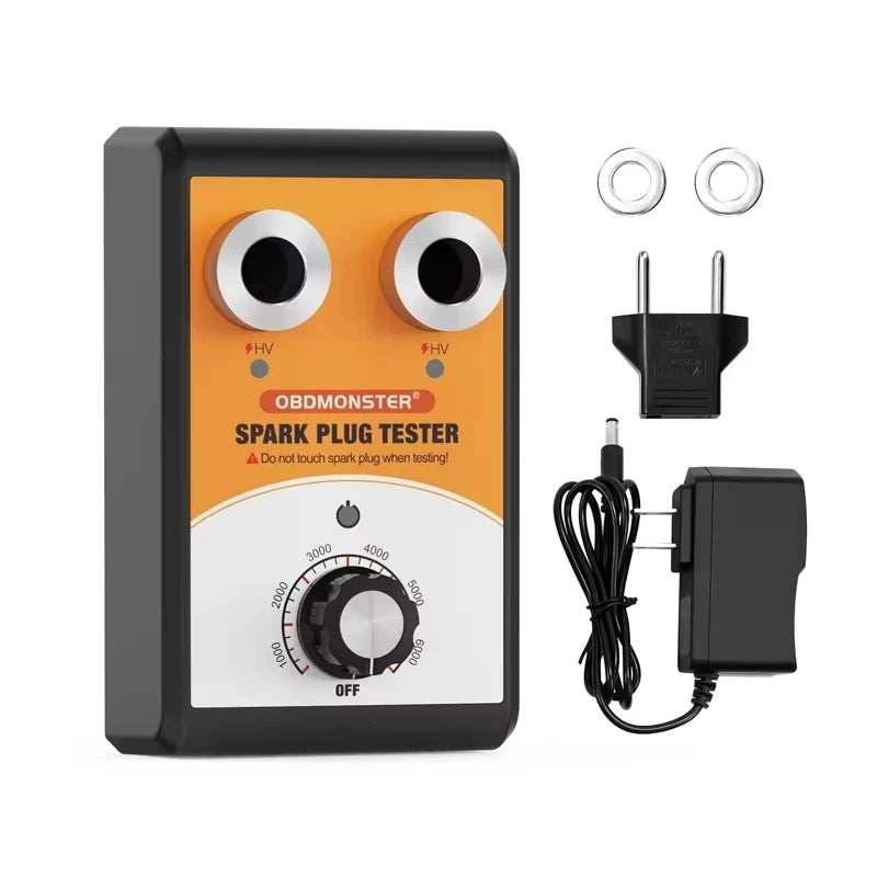 Car Spark Plug Tester Double hole Diagnostic Tool Car 12V Spark Tester 0-6000rpm Auto Engine Ignition Coil  Detector Tools