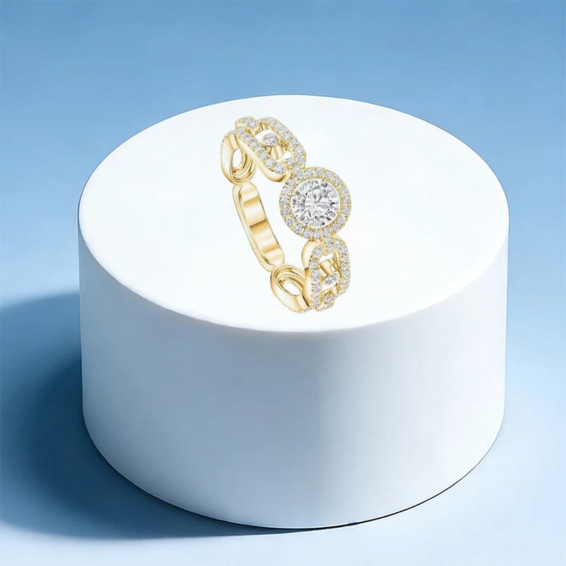 925 silver elegant ring - high-quality women's wedding party gift - DIY shining accessory