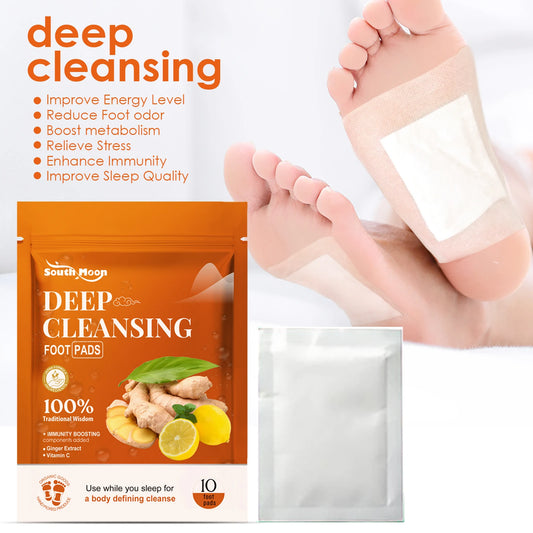 Natural Ingredient Ginger Cleansing Pads Relieve Stress Body Foot Care Remove Toxins Foot Health Improve Sleep Foot Care Patches