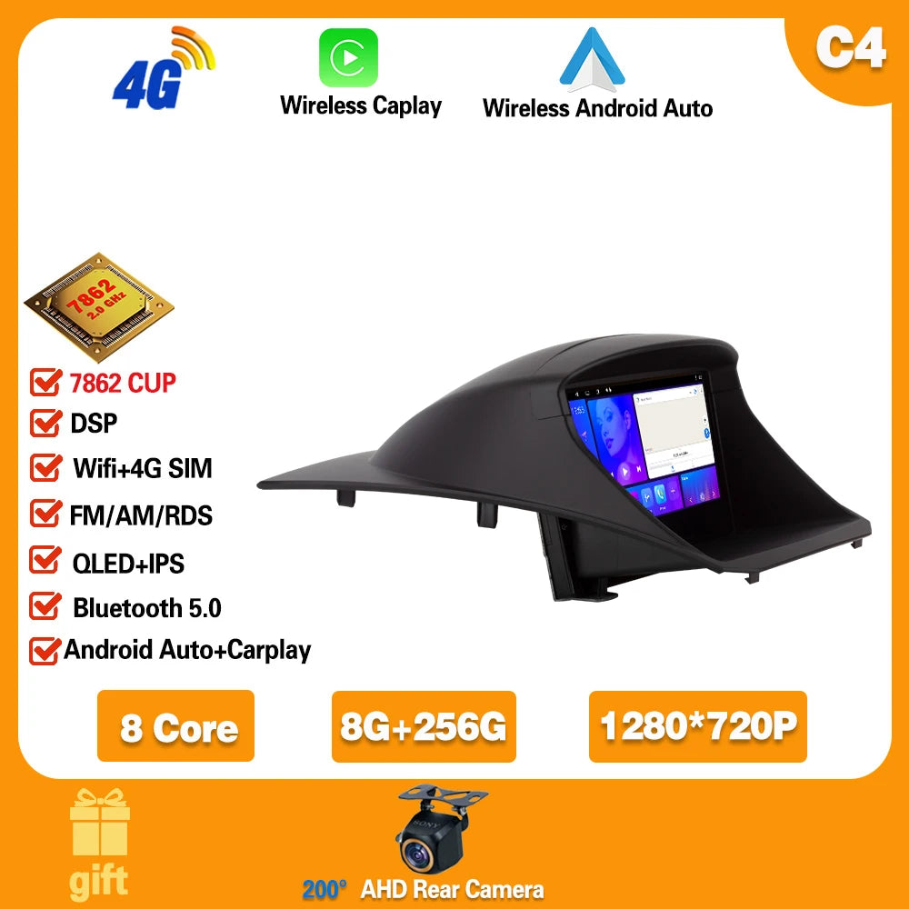 Car Stereo with Apple CarPlay & Android Auto, Compatible with Ford Fiesta Mk6 (2008-2019)