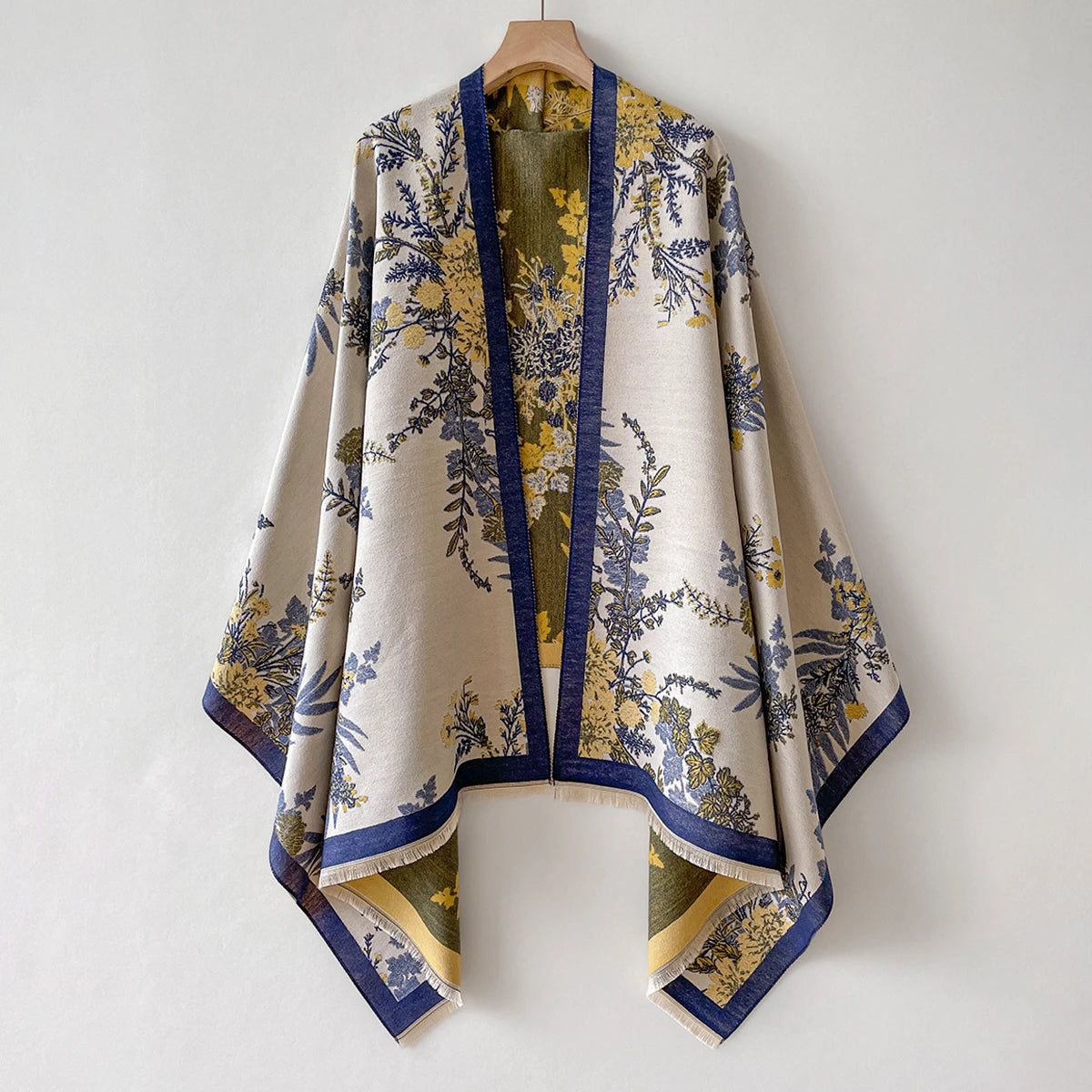 Women's Floral Print Blanket Wrap - Cashmere-Touch Travel Shawl - photo 5