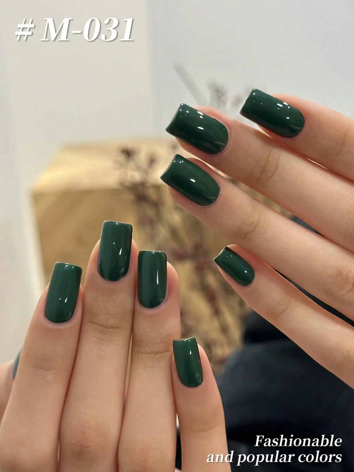 6-Color Green Gel Nail Polish Set, 15ml Each, UV LED Soaking Nail Gel, Semi-Permanent