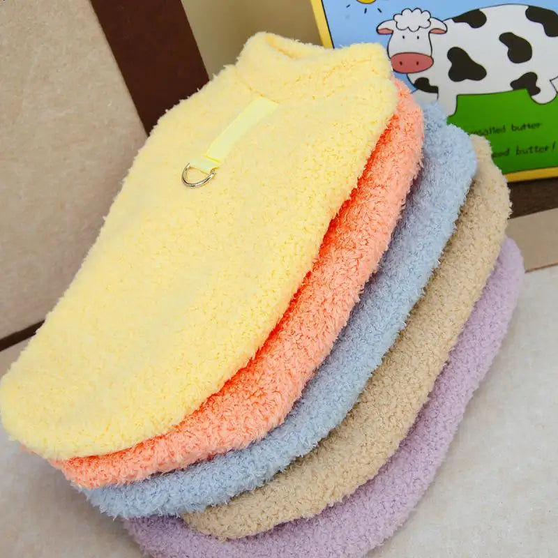Plush Winter Dog Sweater Coat - Soft Jacket for Small Dogs and Cats - photo 4