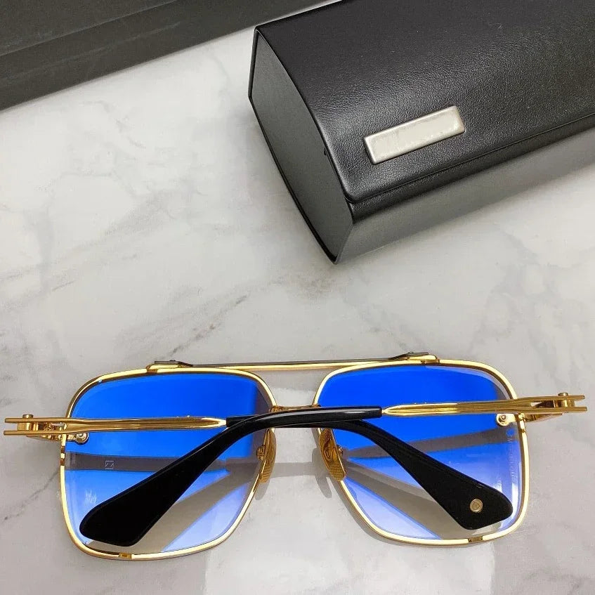 ADITA Unisex Sunglasses — Titanium-Style Frame, Boxed