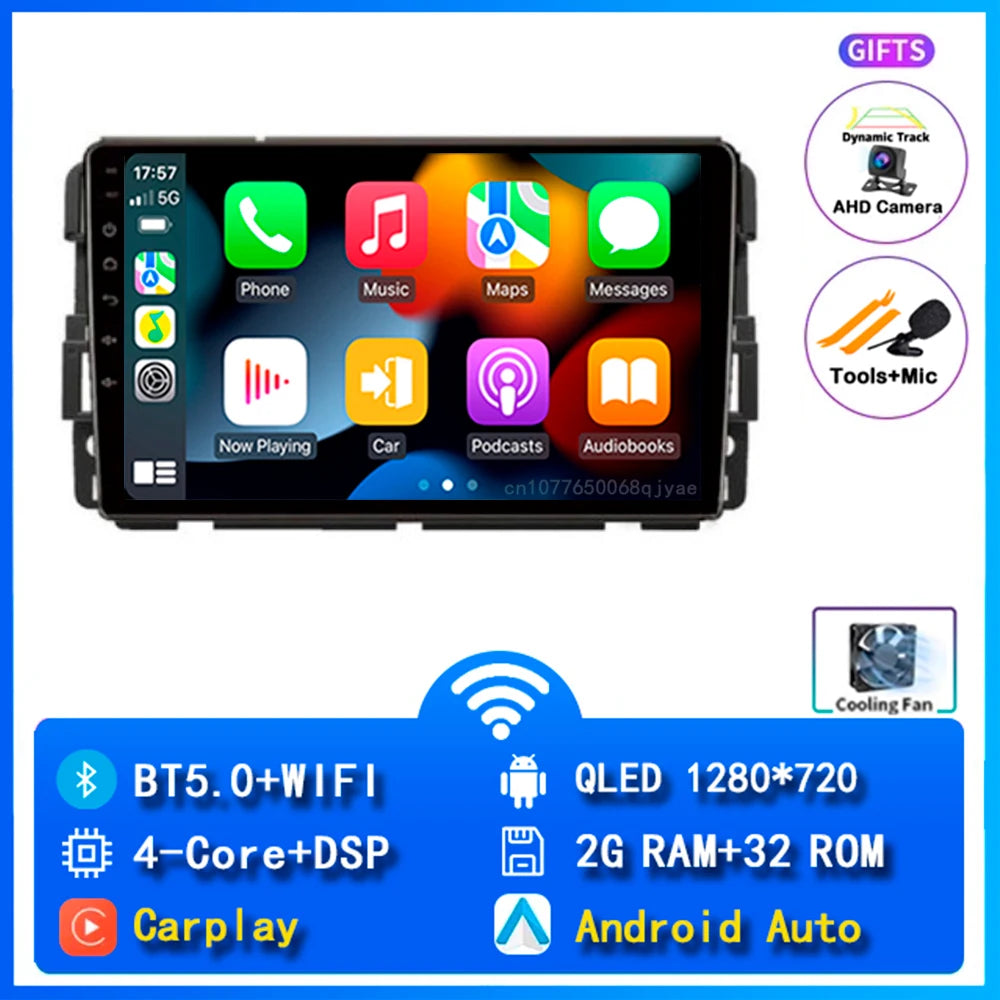 Android 16 Carplay Car Radio For Chevrolet Silverado Impala GMC Yukon Acadia Sierra Navigation GPS Multimedia Player stereo wifi