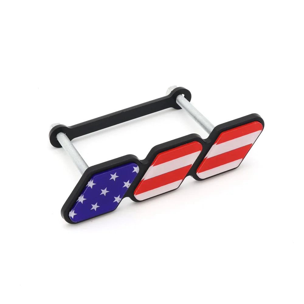 3 Colors Grille Badge Tri Colors Emblem For Toyota Tacoma Tundra 4Runner Highlande Rav4 CHR Strip Air Inlet Auto Car Accessories