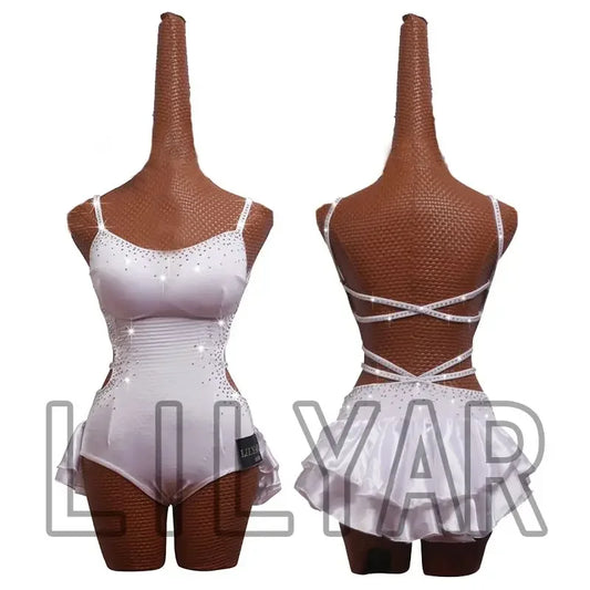 Women's lace-up Latin stage performance dress