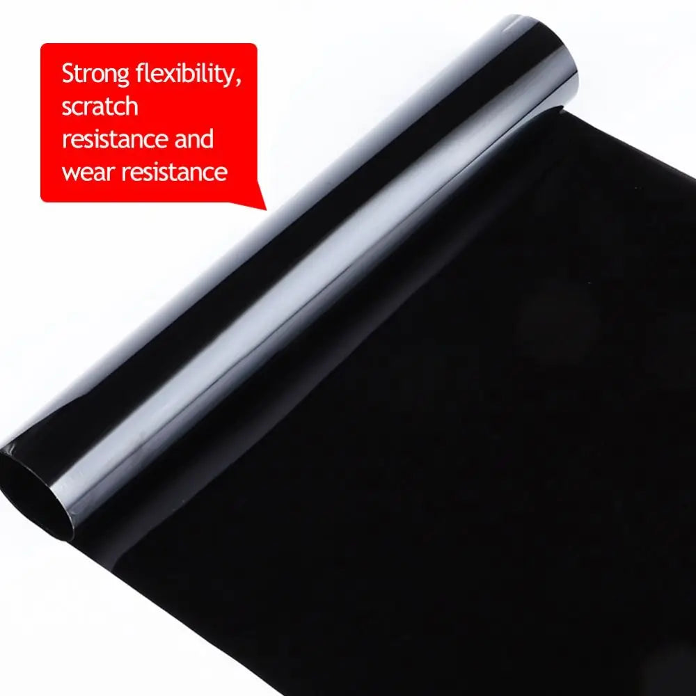 Black Window Tint Film Durable Car Foils Scratch Resistant Glass Sticker Solar UV Protection Sun Shade Practical Windshield