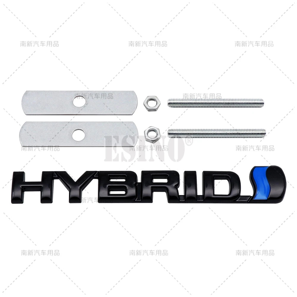 Car Styling Hybrid 3D Grill Rear Trunk Fender Metal Chrome Zinc Alloy Emblem Badge for Toyota RAV 4 Prado Camry Corolla Yaris