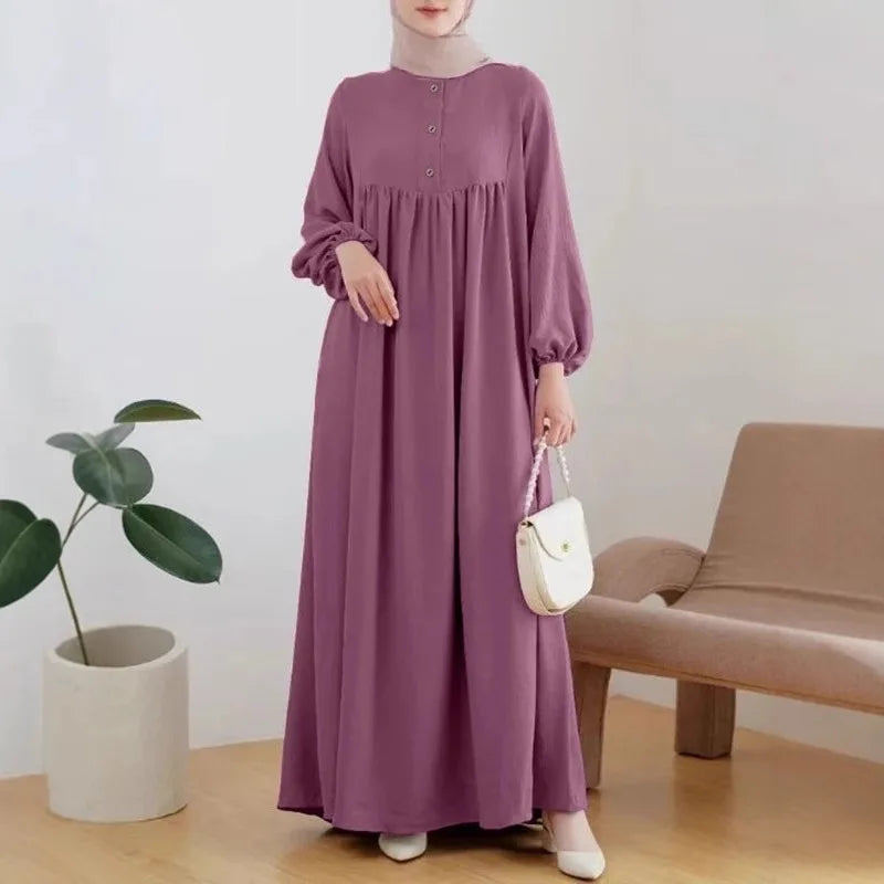 Women's Loose Sleeveless Maxi Dress - Modest Long Solid Dress - photo 2